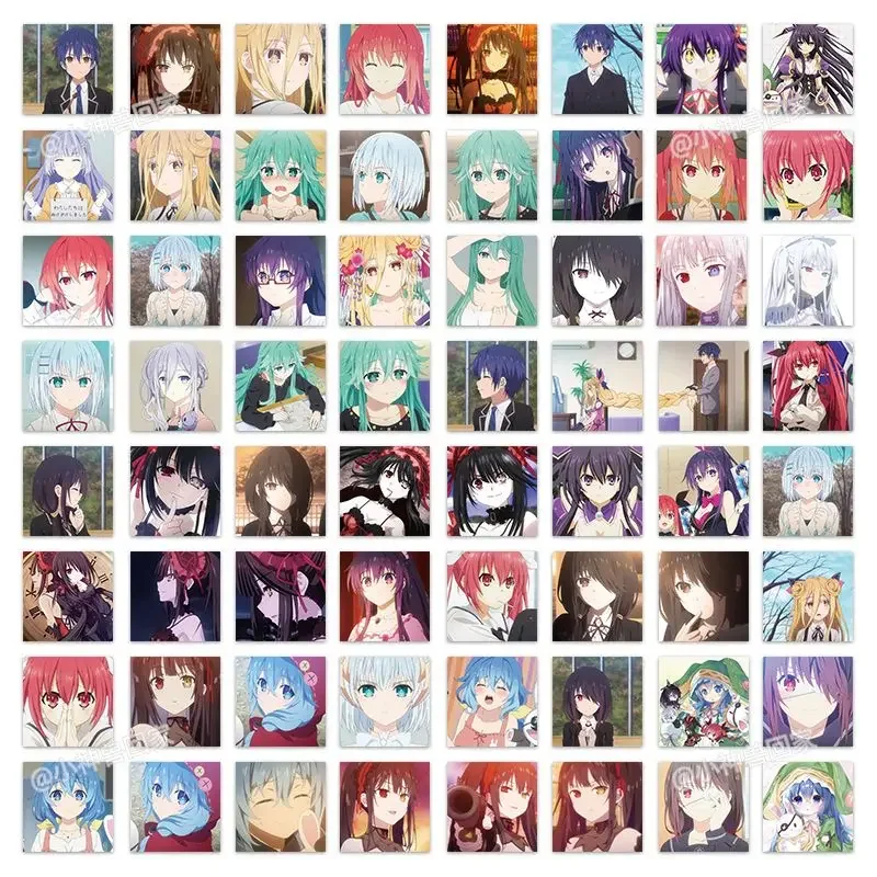 DATE A LIVE Sticker Anime Waterproof 2025 Sticker 62 Piece Student new Stationery Children School Lovely Supplies Creative Decoration