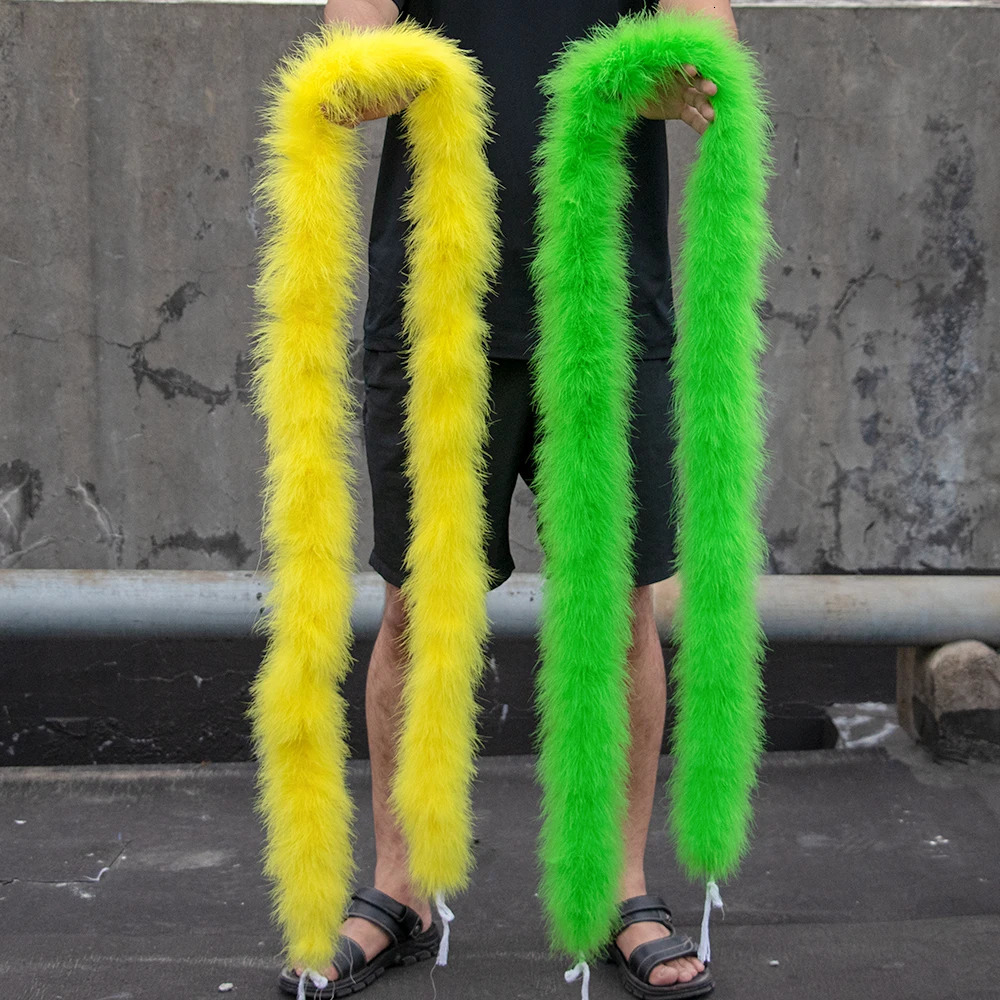 Size 2 Marabou Turkiye Feather Boa for Christmas Tree Decoration Party Carnival Clothing Sewing Plum Blossom Decoration Accessories 50g 241108