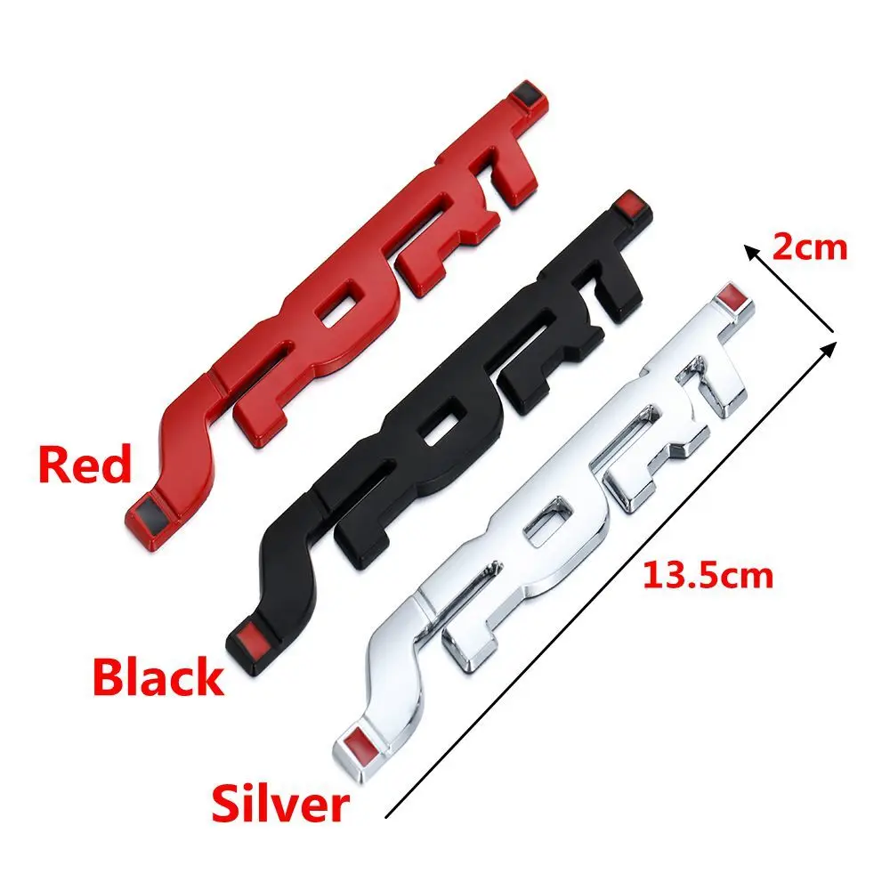 Car Metal 3D SPORT Graphic Logo Emblem Badge Sticker Trunk Fender Decal Trunk Accessories