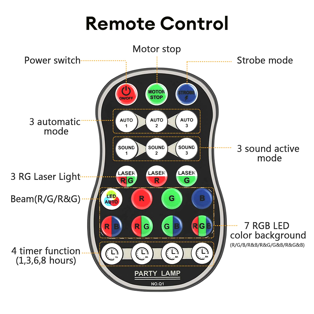 60 patterns Mini DJ Disco Light Party Stage Lighting Effect Voice Control USB Laser Projector Strobe Lamp for Home Dance Floor