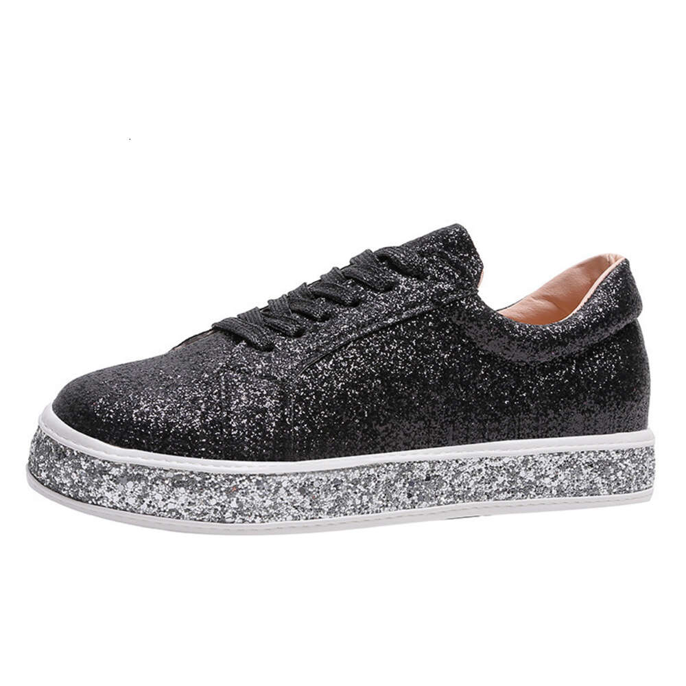 Shoes Spring and Autumn New Sequin Lace Up Sports for Large Women's Shoes ddmythur