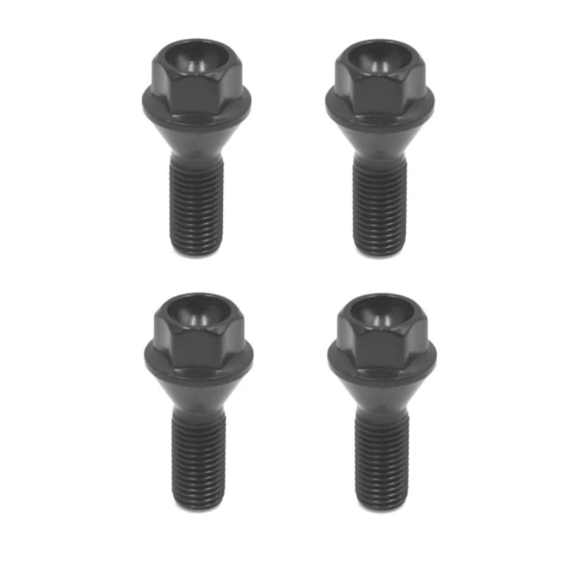 Bolt Wheel 4Pcs Black Lug Nut for E30 E36 E46 E60 E90 36136781150 smile