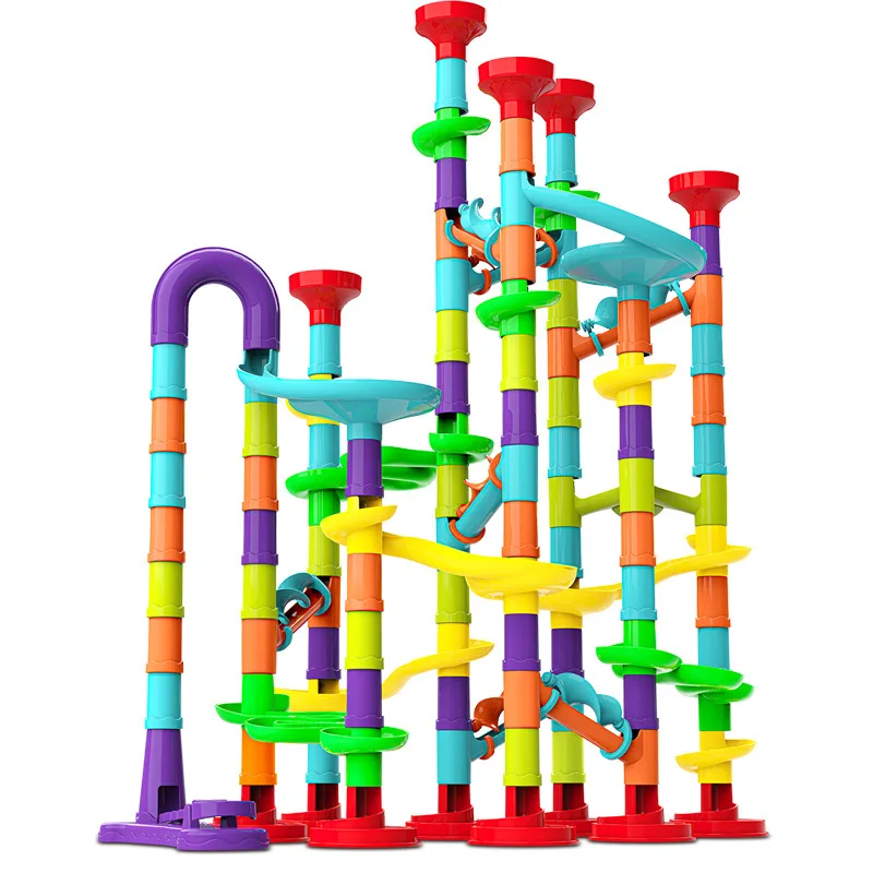 Marbles new Run Catapult Track Building Blocks Slide Beads Educational Toys Children 2025 Gift Race Balls Toy Marble Track Race Set