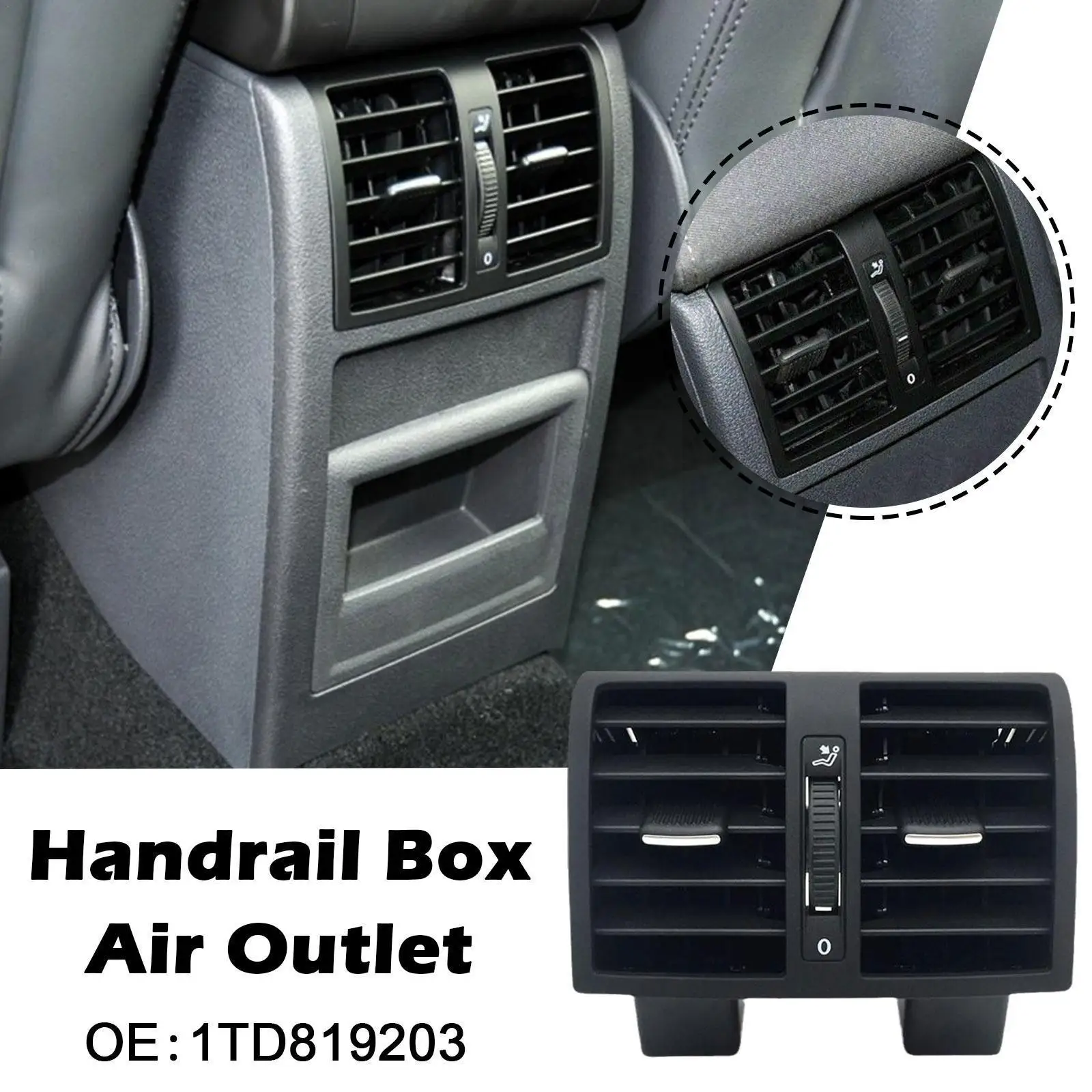 Car Air Conditioning Rear Air Vent Replacement Parts Rear Air Conditioning Outlet Vent For VW Touran 2003-2015 Caddy 2004-2 C8X1
