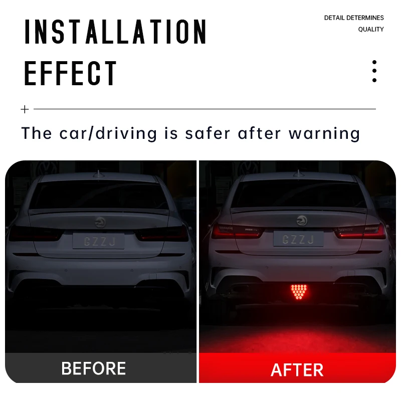 Universal 19LED Brake Signal Light F1 Triangle Style Sport Car Rear Third Brake Lights Auto Tail Warning Lamp 12V For JDM BBA