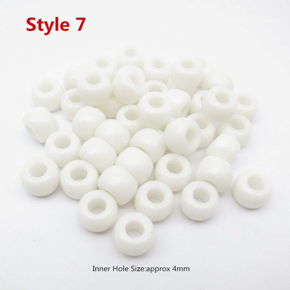 Plastic kids 100Pcs Crochet Multicoloured Braids hair dread dreadlock beads rings tube for kids girls women styling Accessories smile