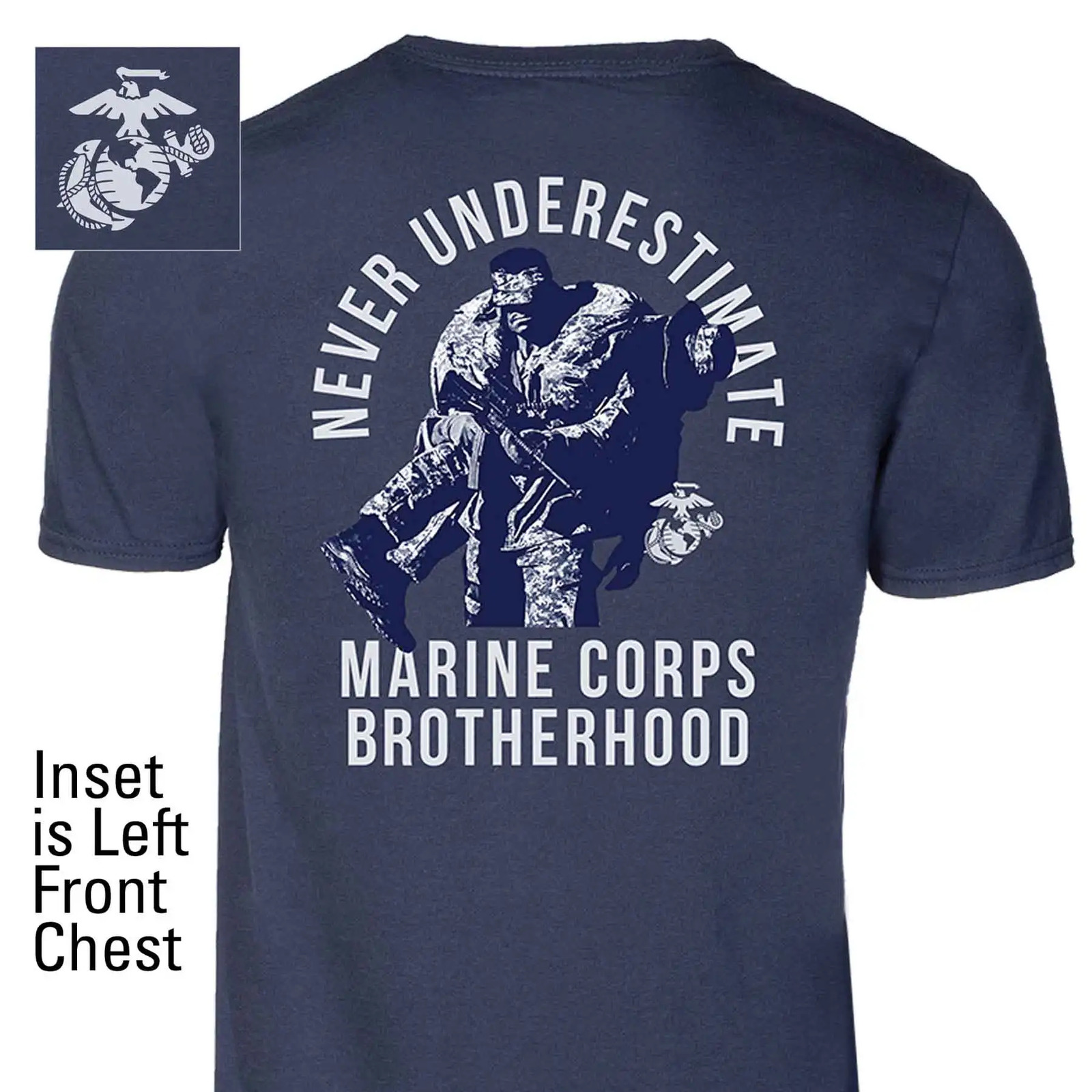 USMC Marine Corps Brotherhood TShirt 100% Cotton ONeck Summer Short Sleeve Casual Mens Tshirt Size S3XL 240409