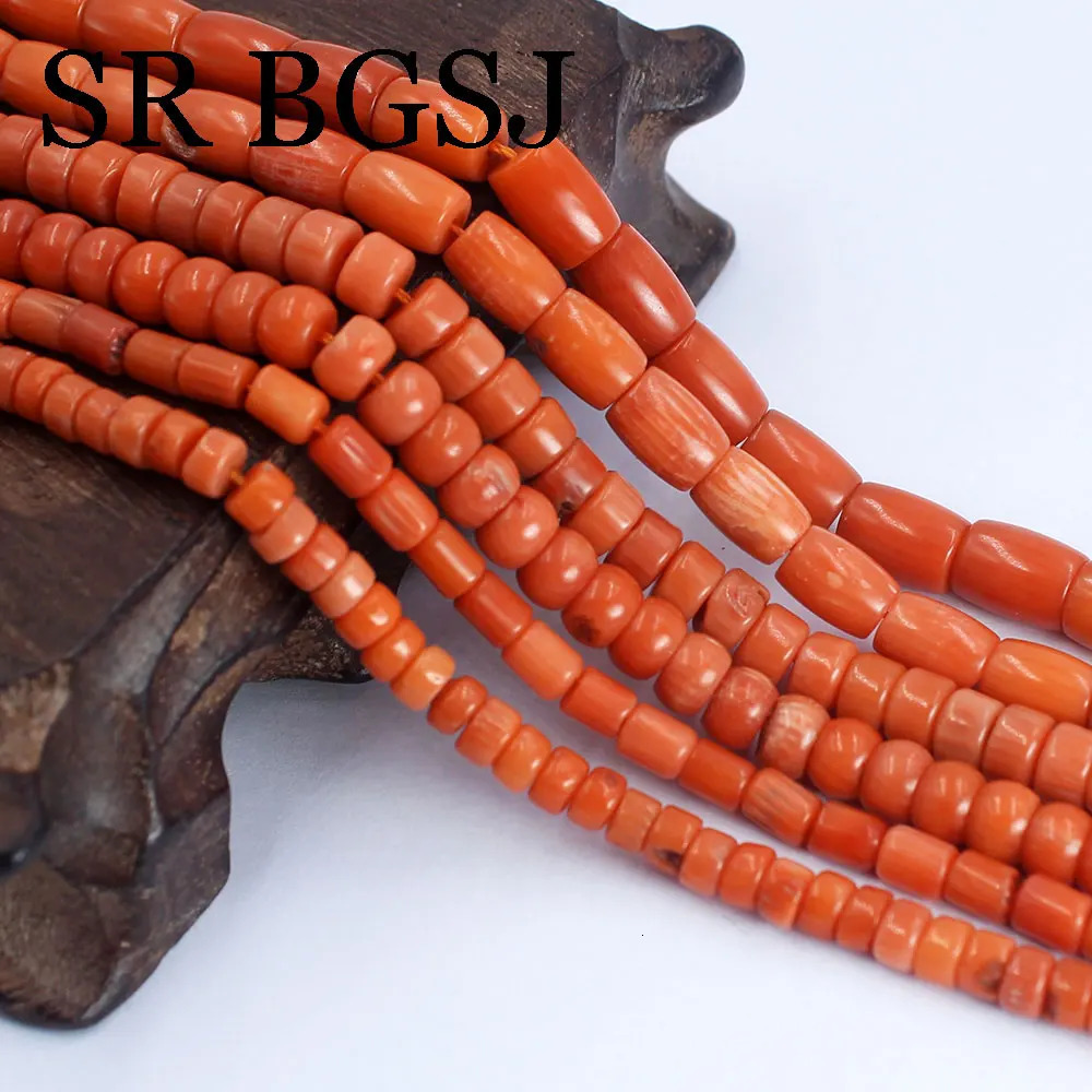 Natural Orange Coral Gemstone Irregular Chip Roller Falling Rice Loose Beads Used for Jewelry Making DIY Bracelet H 241108