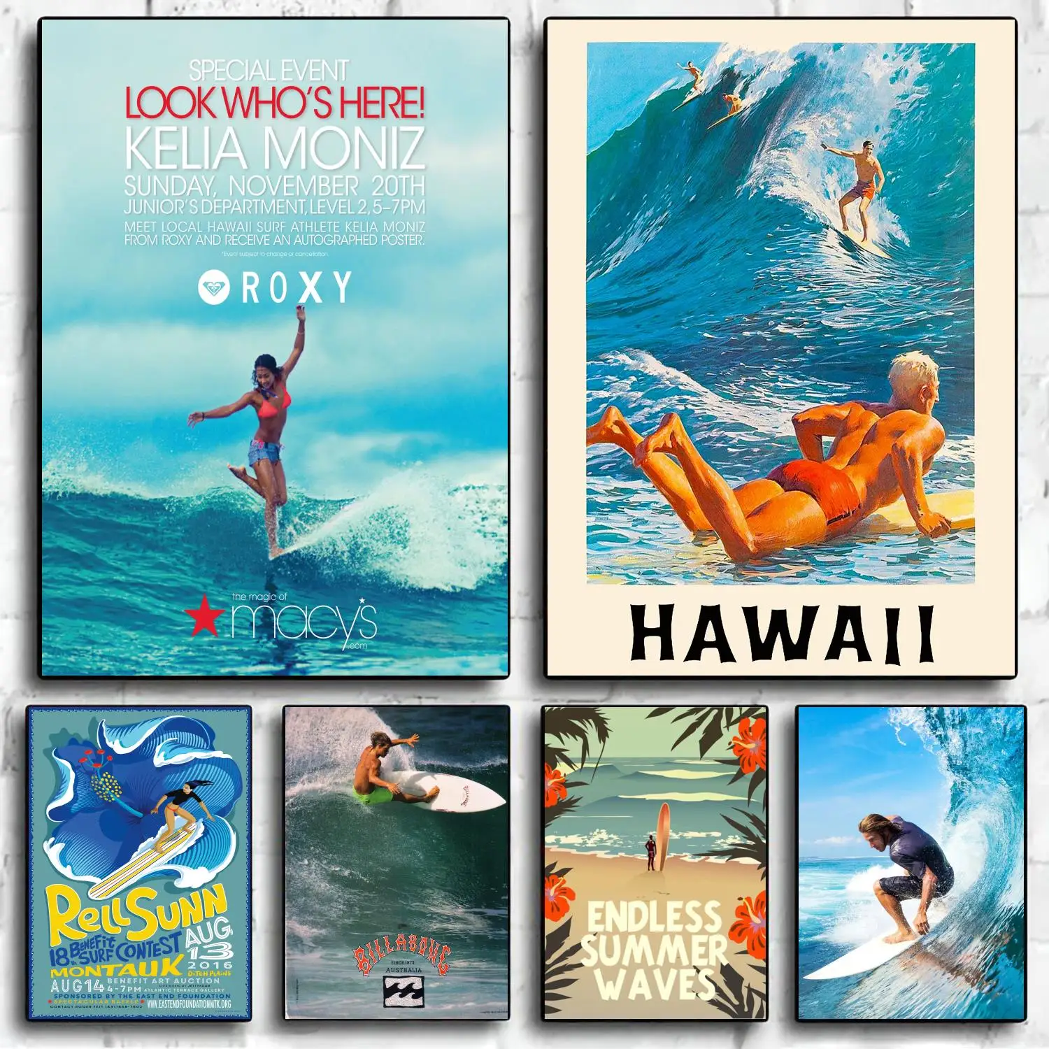 Painting Decorative Surfing Poster Canvas ddmysmile Poster Wall Art Living Room Posters Bedroom Painting Smile