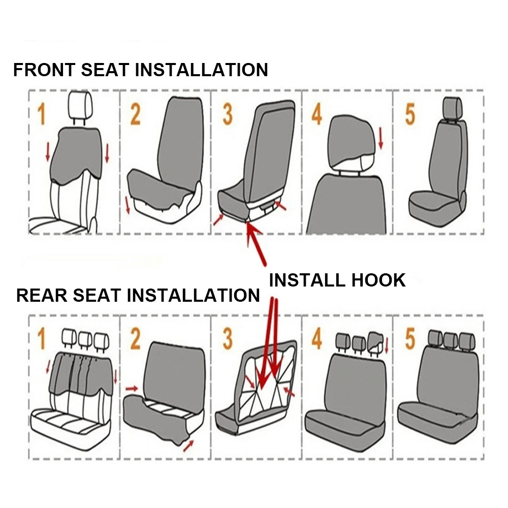 Set Butterfly Embroidery 4/9Pcs Car Covers Mat Protect Front Rear Car Seat Covers Set Car Seat Protector Cushion smile