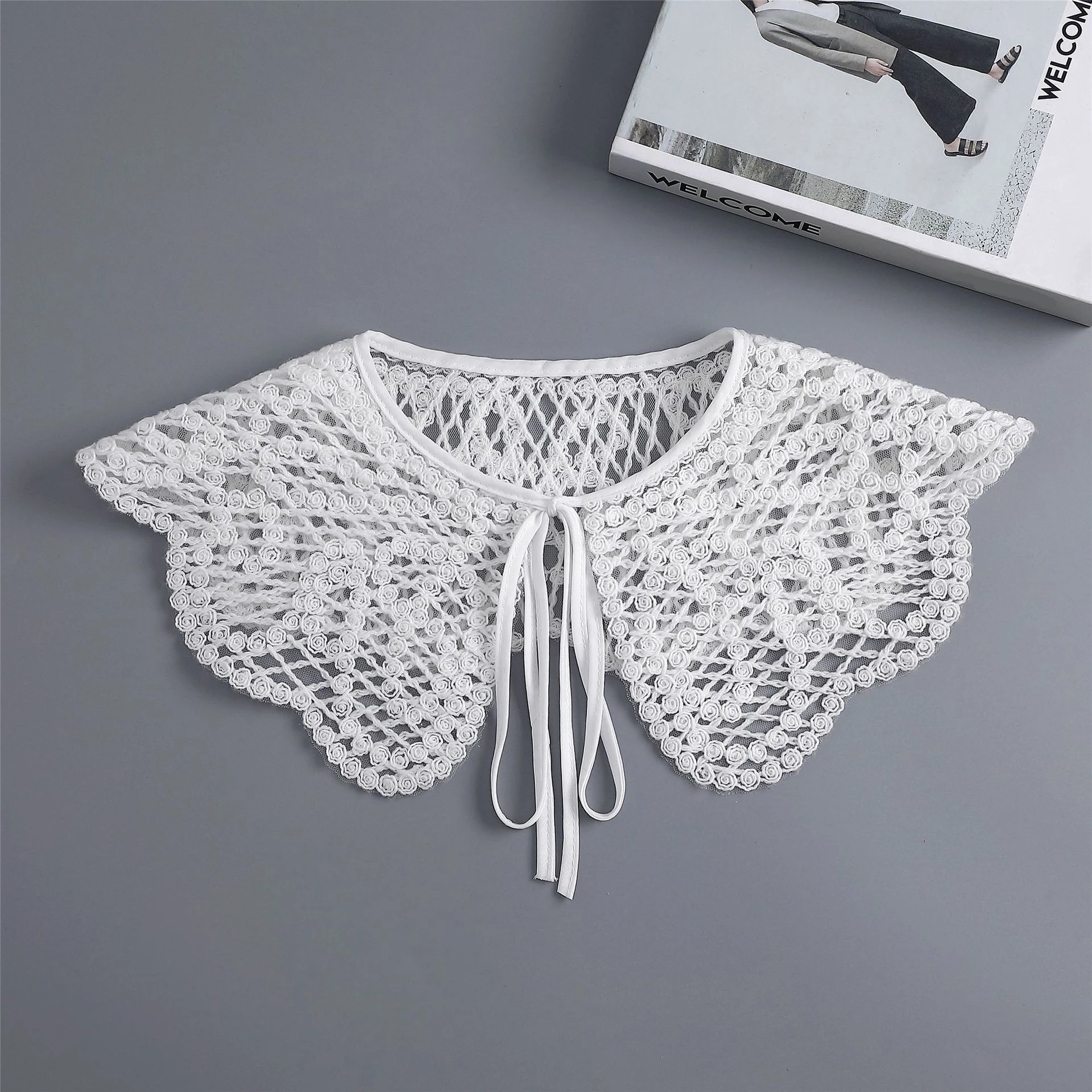 Scarf Collar New Fake Shawl Women's ddmysmile Shirt False Collar Vest Decorative Girls Shirt Detachable Collar Scarf Short Shawl Fuax Cols Smile