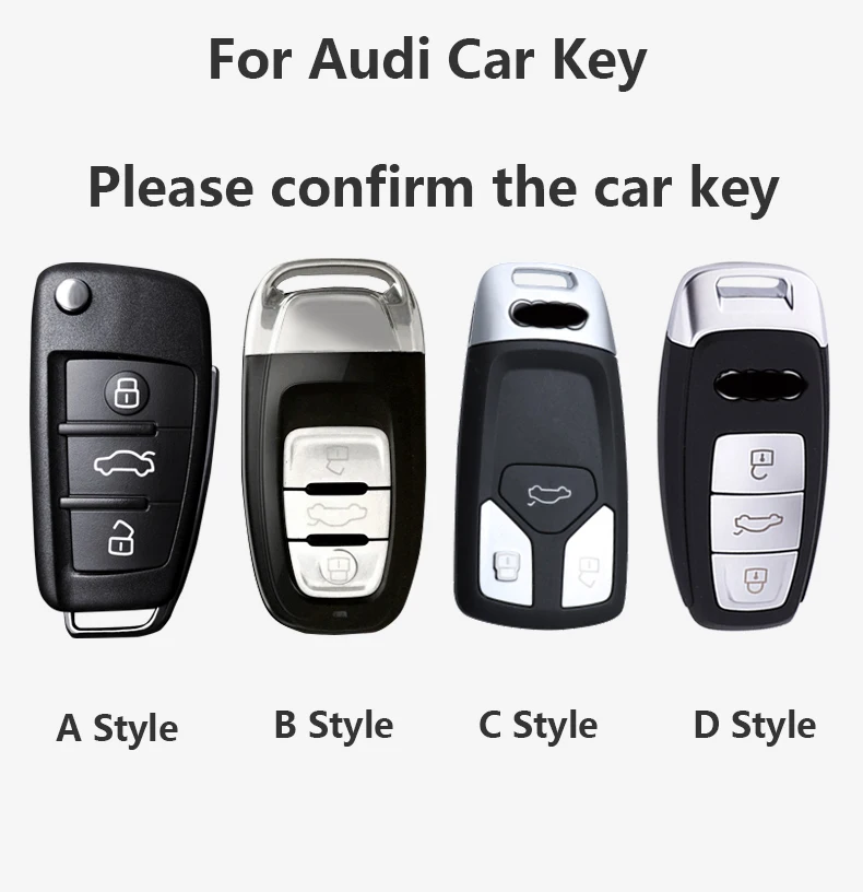 Case TPU Car Key Cover Shell Fob For Audi A1 A3 ddmysmile A4 A5 A6 Q2 Q3 Q5 Q7 Q8 Sq5 C7 A7 S3 S7 S8 R8 8P TT Rs3 Rs6 Holder Accessories Smile