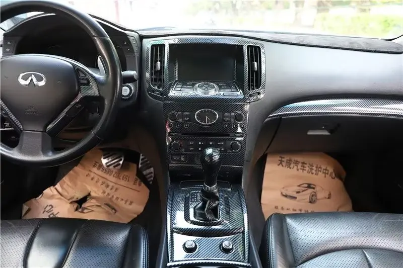 Car Styling 2025 Gear Shift Frame new Cover Trim Moldings ABS Stickers For Infiniti G25 G37 2010 2011 2012 2013