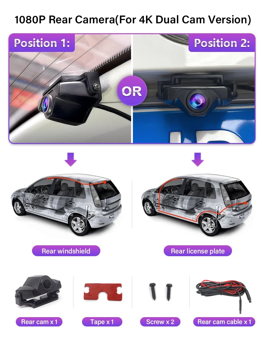 and New4K play Plug Car DVR Wifi Video Recorder Front Camera Dash Cam UHD 2160P For Skoda Octavia 2021 2022 2023 Hidden DashCam smile