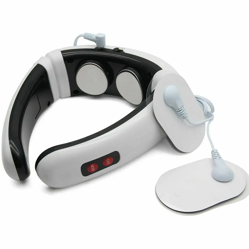 Electric Neck Massager & Pulse Back Shoulder Massage Machine Far Infrared Heating Pain Relief Tool Health Care Body Relaxation