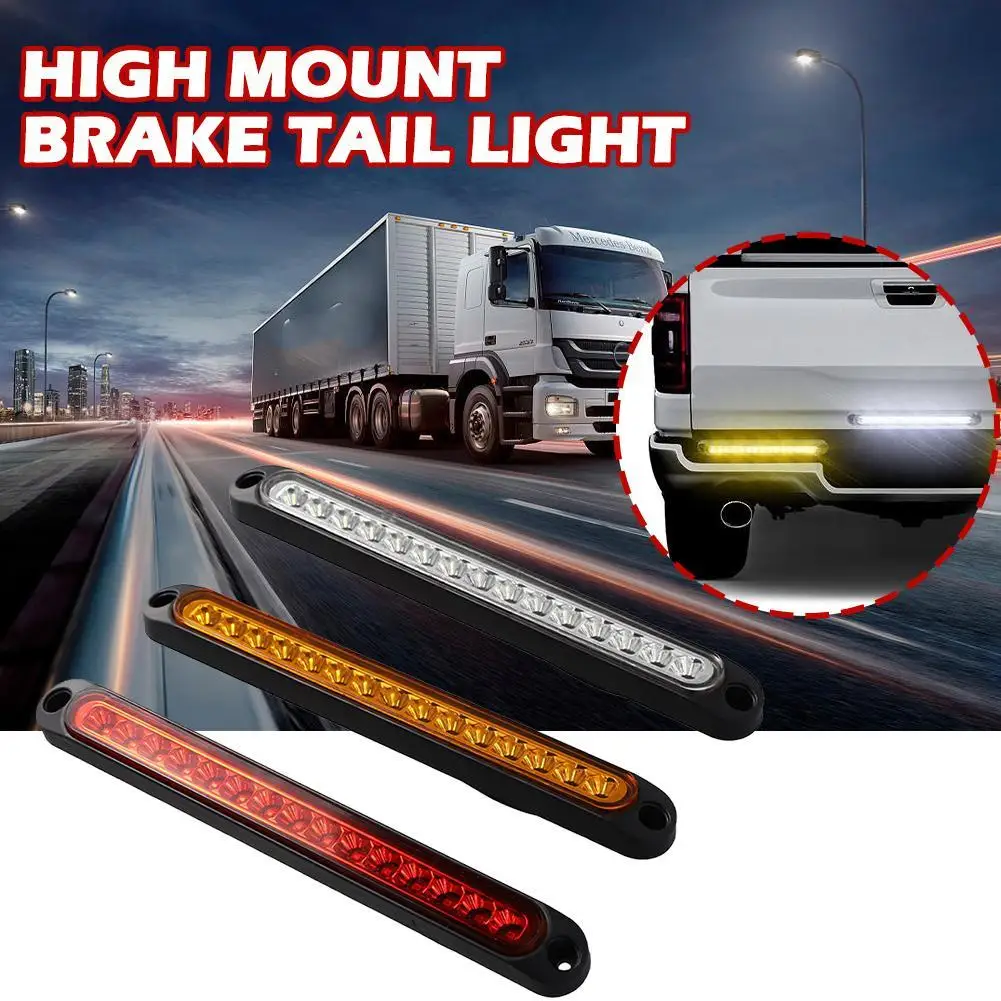 15pcs LED Trailer Brake Tail Light LED Bar Stop Turn Tail Lights Waterproof Assembly Side Marker Stop Red Light For Marine Boats