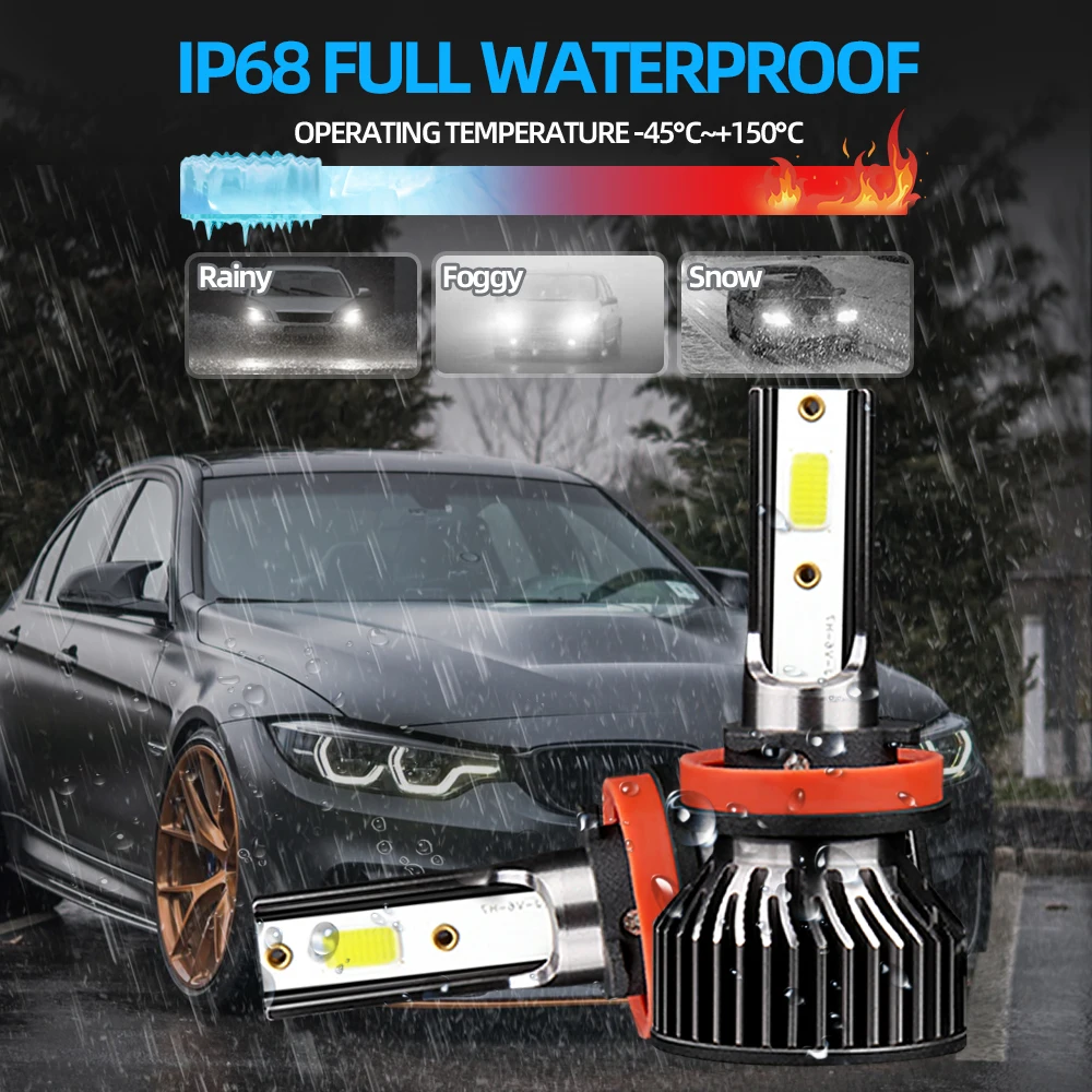 Canbus LED Headlight Bulbs 2025 240W 40000LM Car Lamps 6000K White new Fog Lights 12V For Dacia Logan I 2004 2005 2006 2007 2008 2009