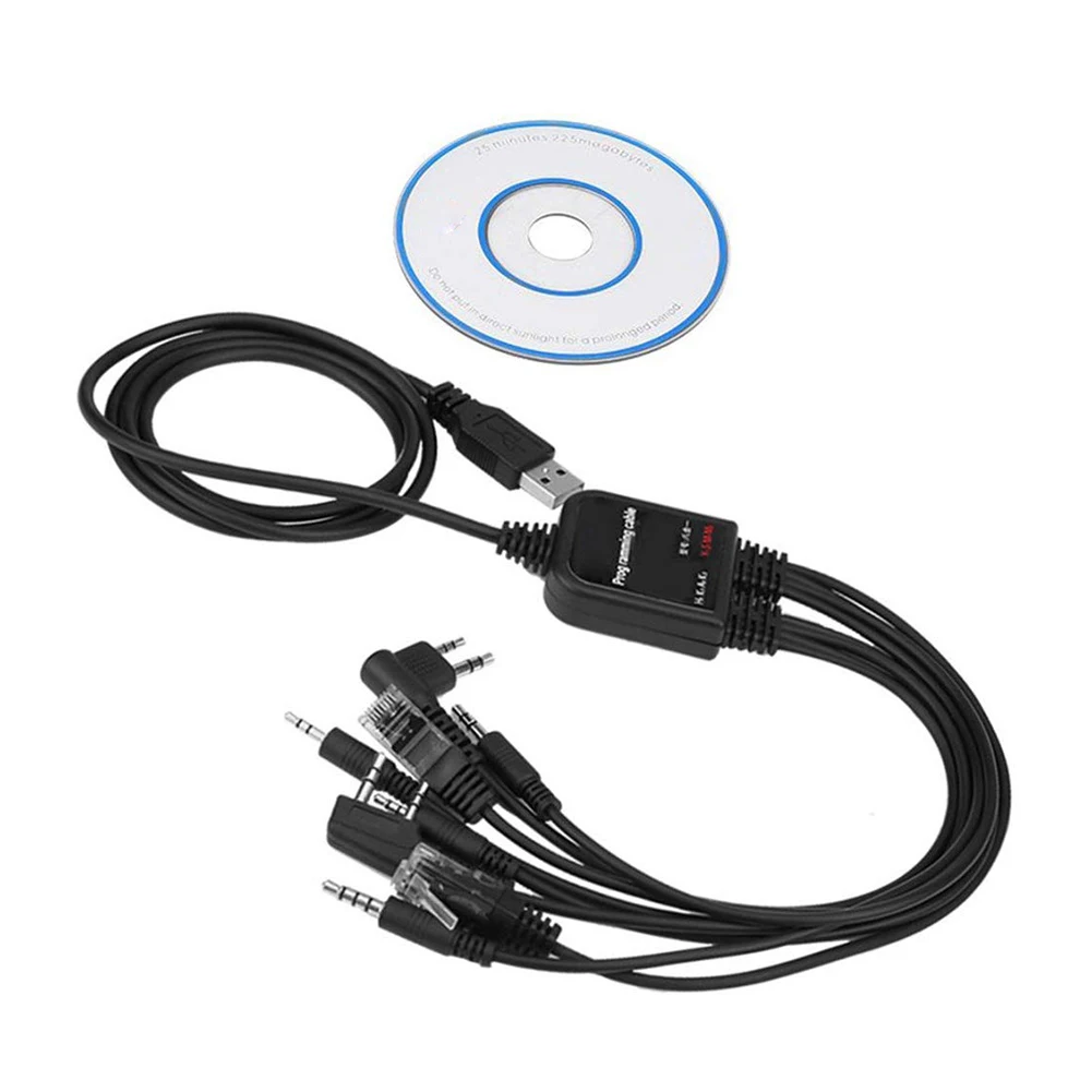 Multifunctional 8 In 1 2025 USB Programming Cable Compatible new With Walkie Talkie For KENWOOD/QuanSheng/HYT/Motorola/YAESU/ICOM Radio