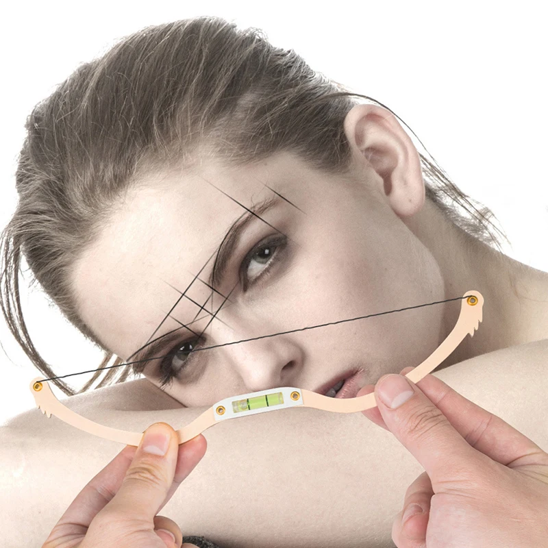 Microblading Permannet 2025 Makeup Bow and Arrow Line Ruler new Black Measuring Brow String Pre Inked Tattoo PMU for Mapping