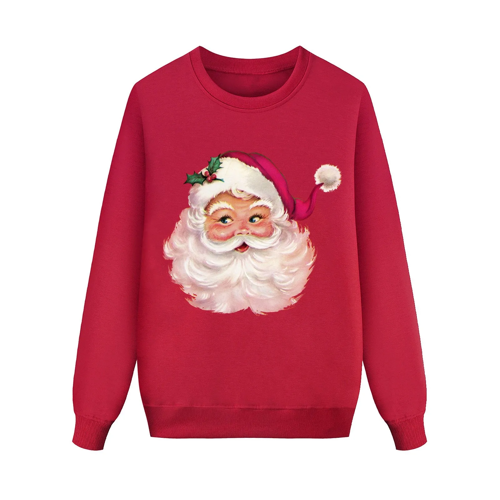 Christmas Sweater Set Family Xmas Jumper Mother Father Baby Pullover Santa Claus Print Parent Child Sweater Pijamas De Navidad smile