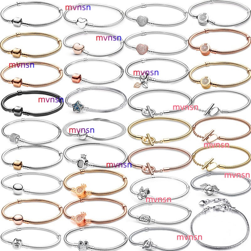 Designer Bracelets Snake Bone Chains for Women 925 silver Heart Bracelet crown bracelets High Quality party luxury jewelry Gift