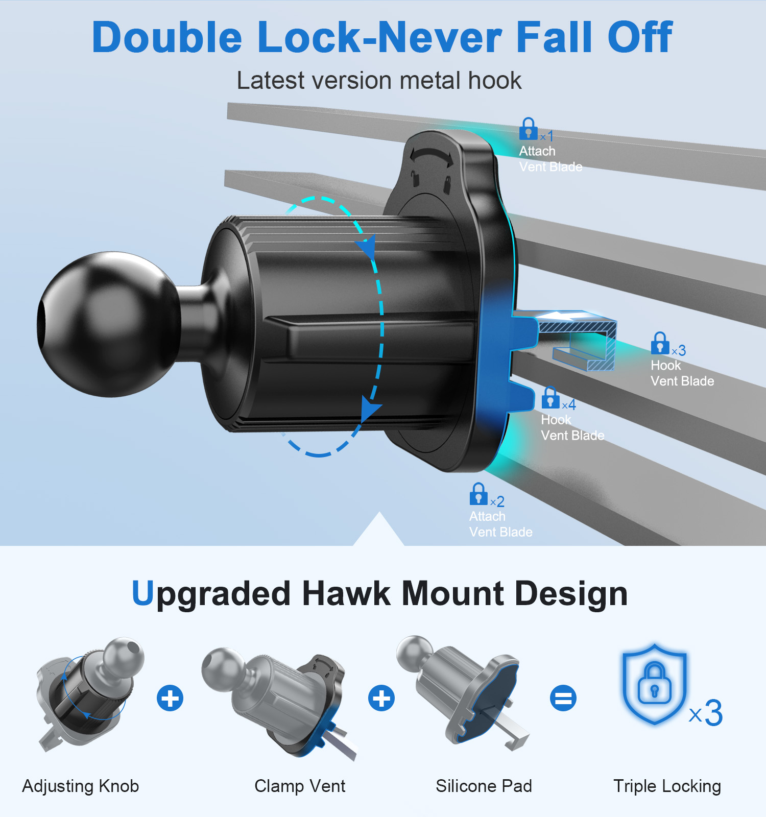 Multifunctional Universal Car Air Vent Magnetic Cell Phone Holder Can be Rotated 360 Degrees Built-In 6 Powerful Magnets