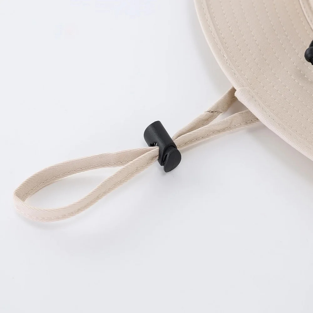 Connectyle Mens Women Boonie Sun Hat Wide Brim Adjustable Breathable Cotton Safari with Strap UV Protection Outdoor Caps240409
