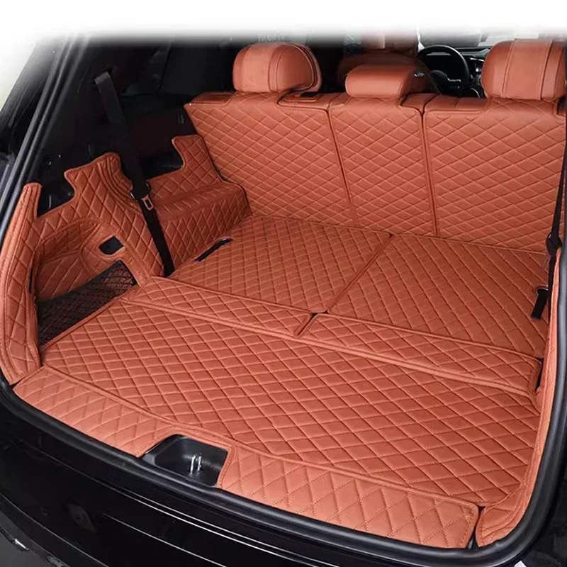 For Mercedes-Benz GLC X254 2023 2024 5/7sets Leather Car Trunk Mat Cargo Liner Rear Boot Luggage Cushion