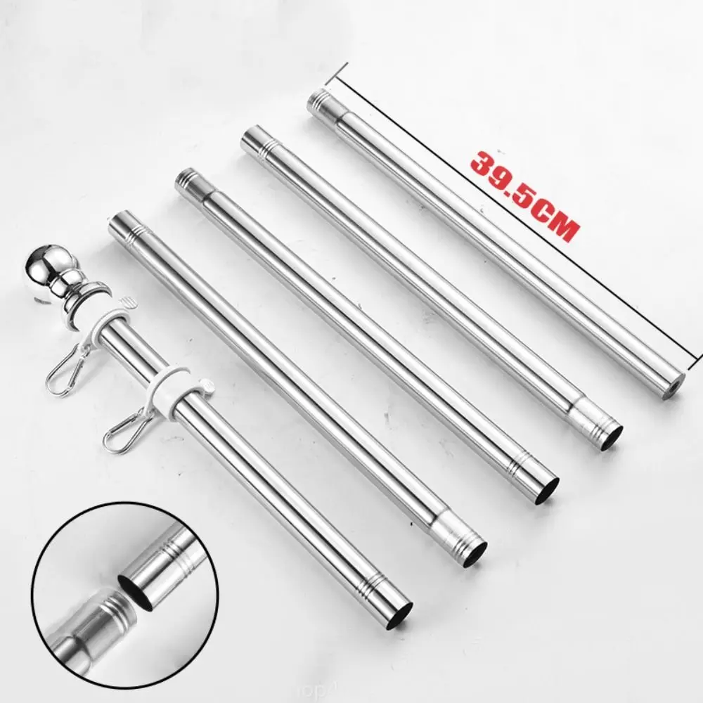 6ft Collapsible Flagpole Base Adjustable Wall Bracket Base Banner Rack Flag Pole Holder Flagpole Telescopic Flag Pole