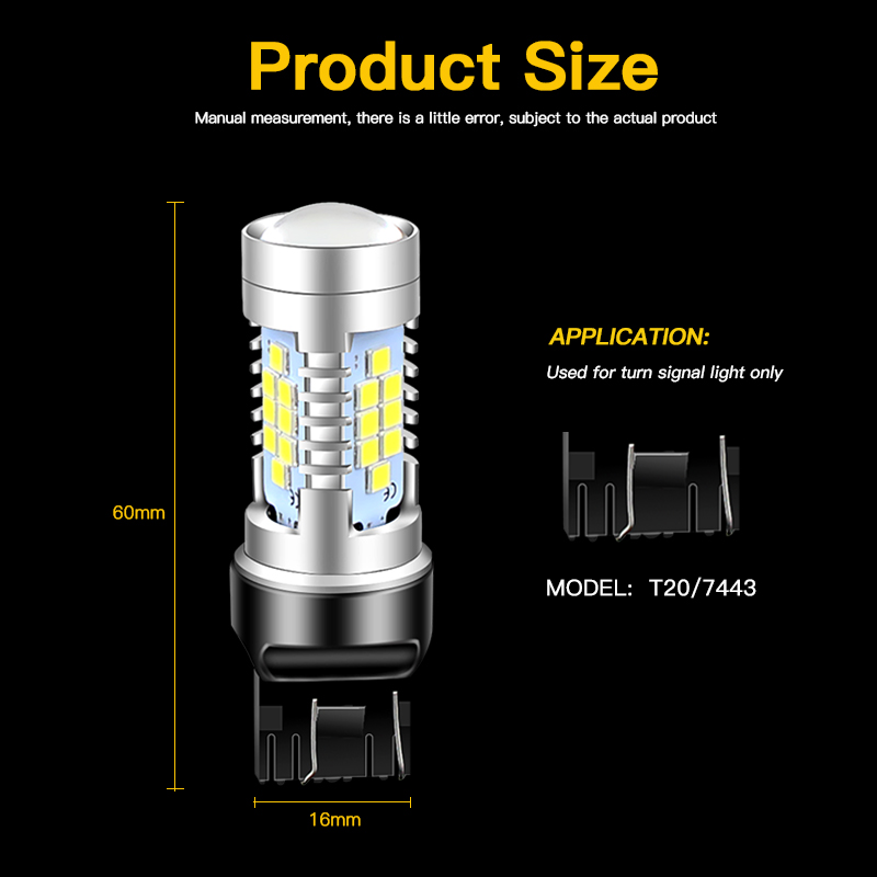 2x LED Reverse Light Blub W21W 7440 T20 For Honda Civic Accord 7 8 CR-V Fit Jazz FR-V HR-V Legend S2000 Pilot Ridgeline