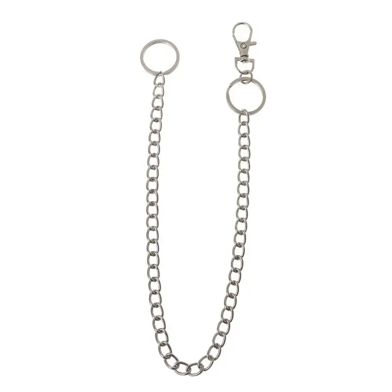 16" Waist Pants Punk Chain Belt Wallet Chain Hip Hop Pocket Chain for w/ Keyring Waist Chain Anti-lost for KEY Chain for smile 16" w/