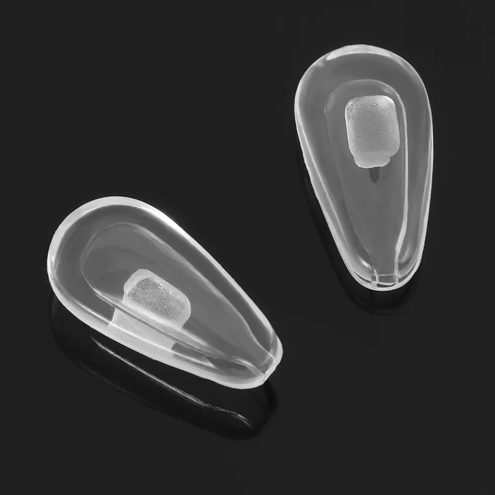 new 12 Pairs Eyeglass 2025 Nose Pads Oval Slot Soft Silicone Anti-Slip Nose Pad for Sunglasses Spectacles (White)