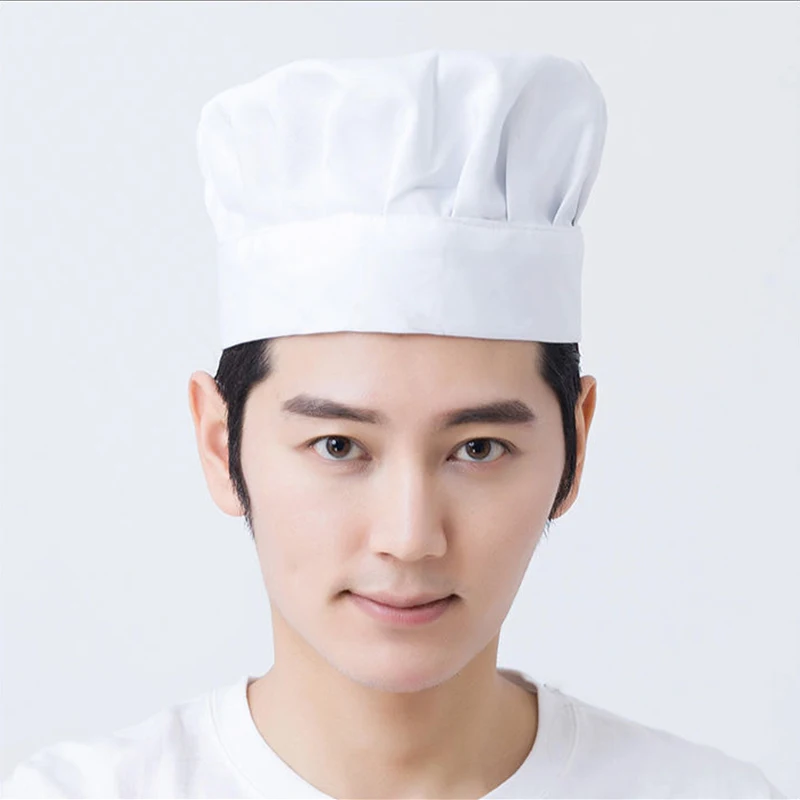 Elastic Men Cap Kitchen Hotel Restaurant Kitchen Chef High ddmysmile Hats Catering Serve Bakery Cake Shop Breathable Cook Medium Hat Smile