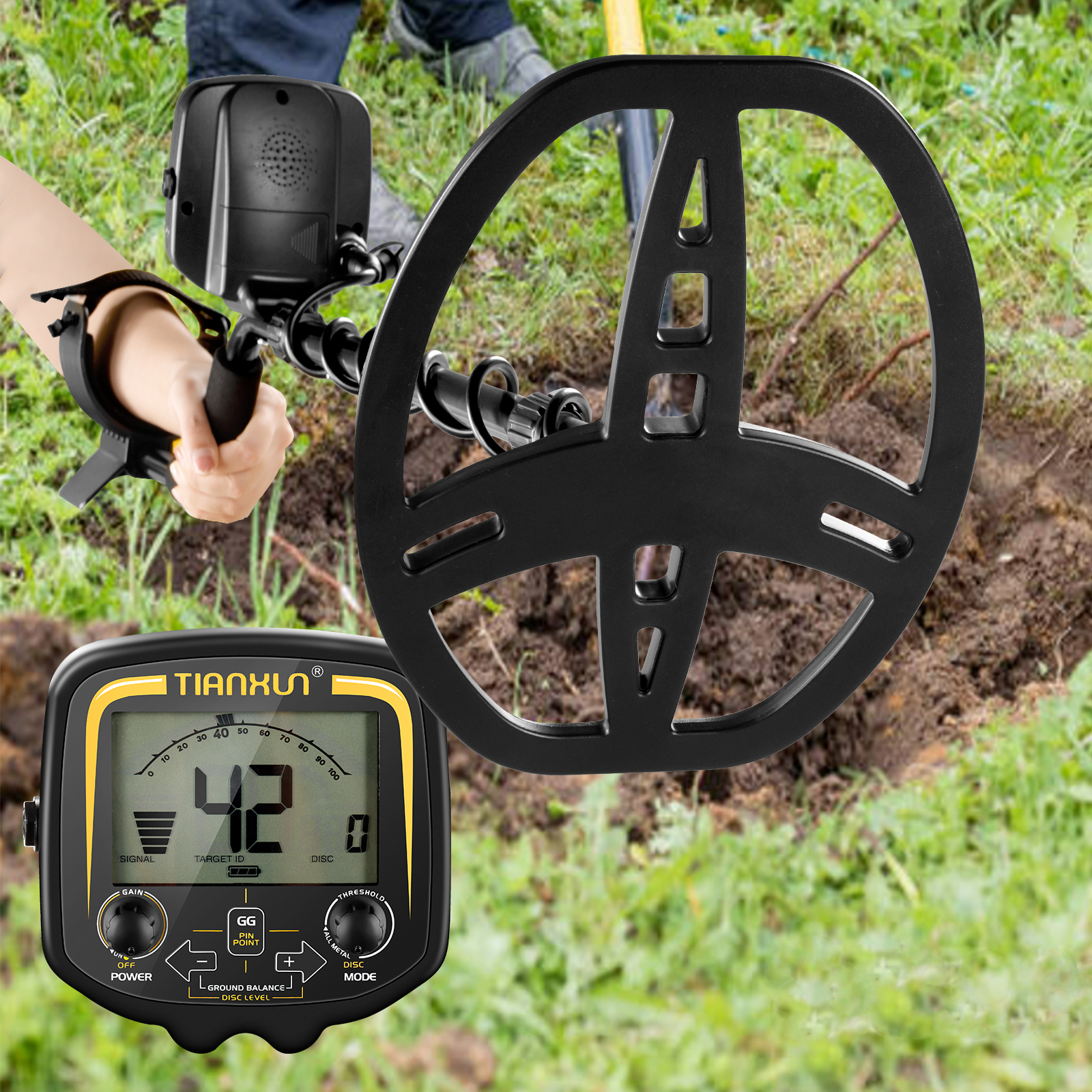 TX 850 Waterproof Professional Underground Metal Detector 12 Inch Bigger Coil Gold Digger Treasure Hunter Detecting Equipment