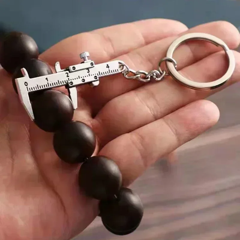 Pendant Measuring Car Keychain Gauging Instrument Rulers Mini Caliper Tools Key Ring Alloy Vernier Caliper Key Chain ddmysmile Zinc Alloy Smile