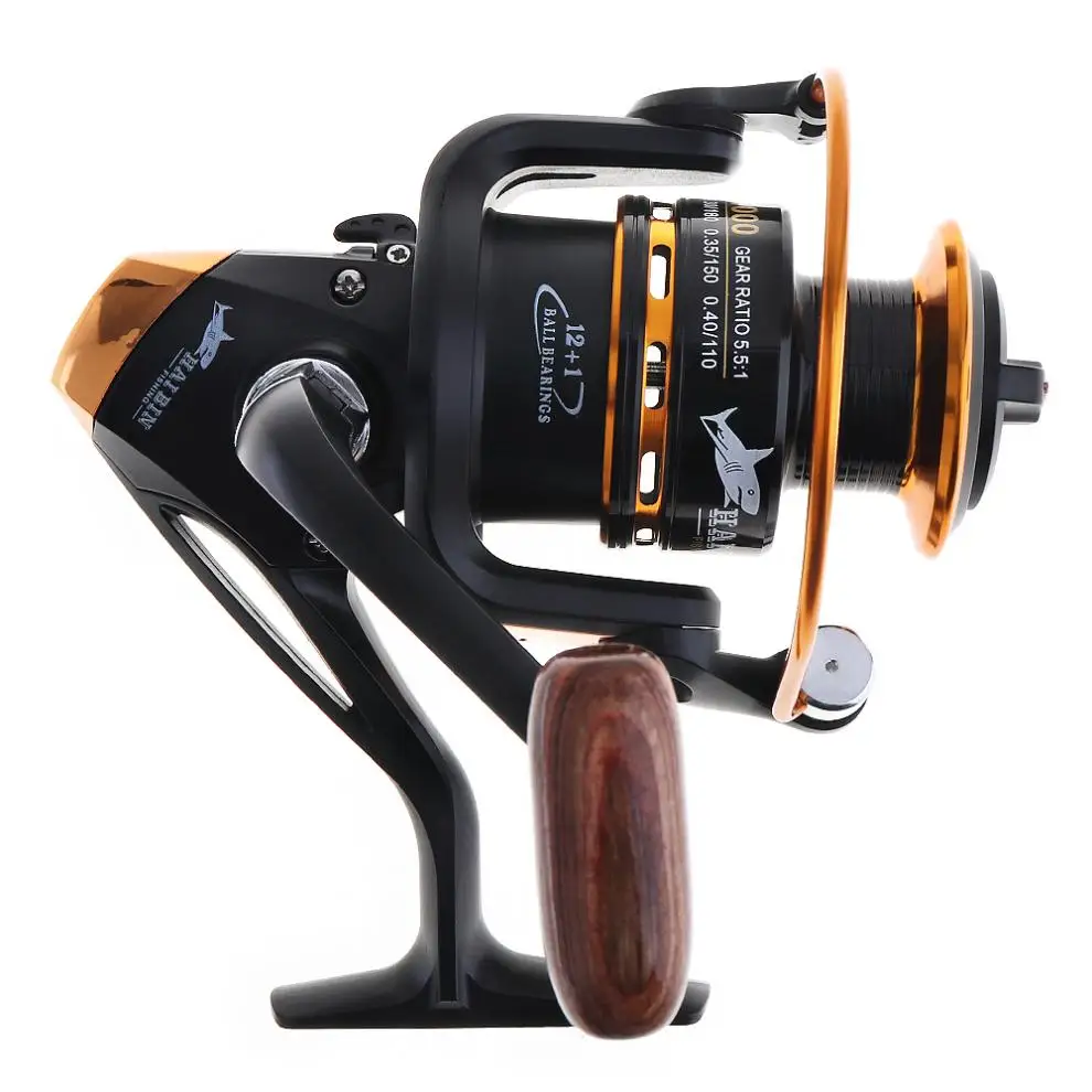 Reel 4000 Metal Spinning 12+1Bb ddmysmile 5.1:1 Exquisite Workmanship Carp Fishing Reel Wheel Tackle For Ocean Boat Fishing Smile 12+1Bb