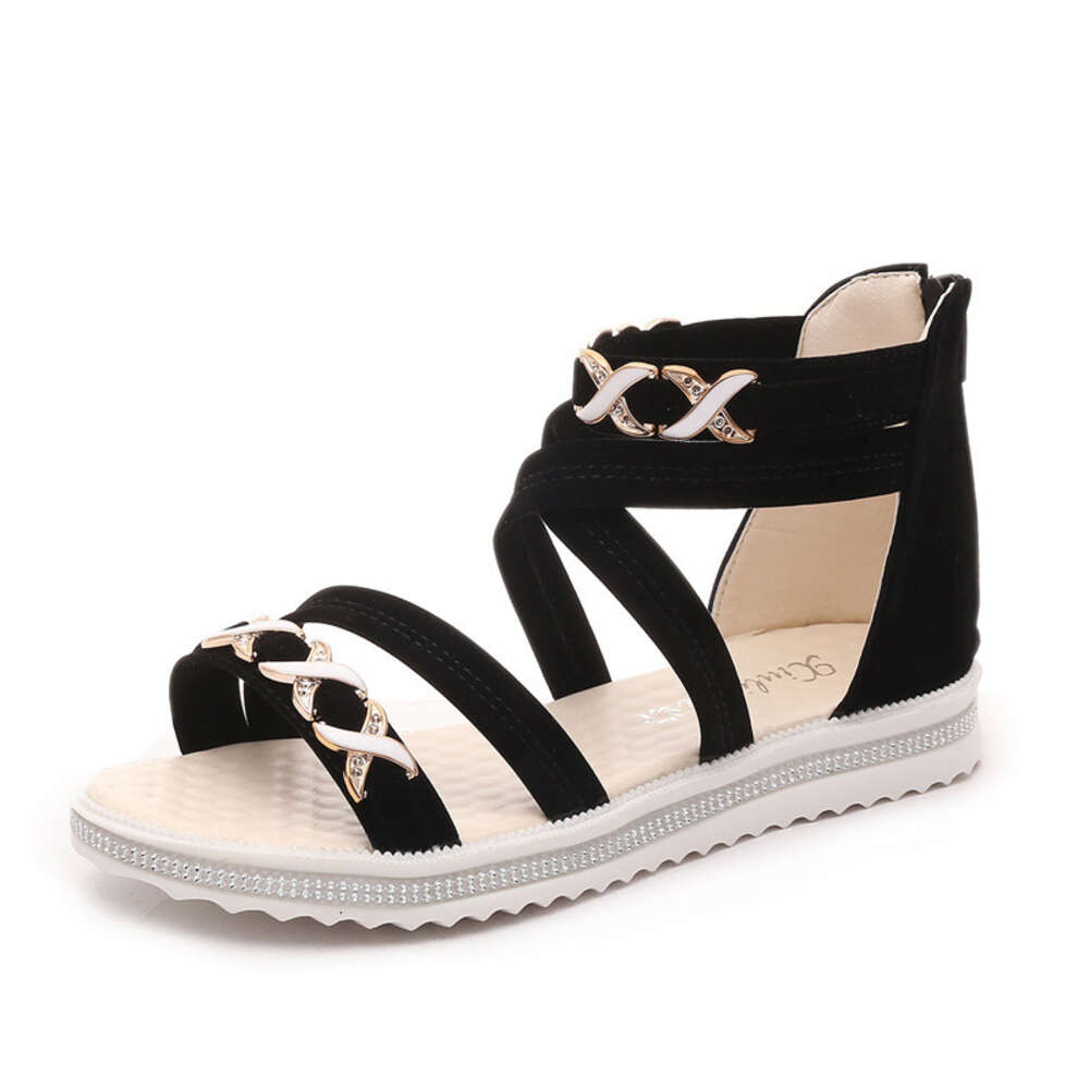 Shoes. Round Thick Soled Sandals, Bag with Back Zipper, 2024 Summer New Open Toe Women's Shoes ddmythur