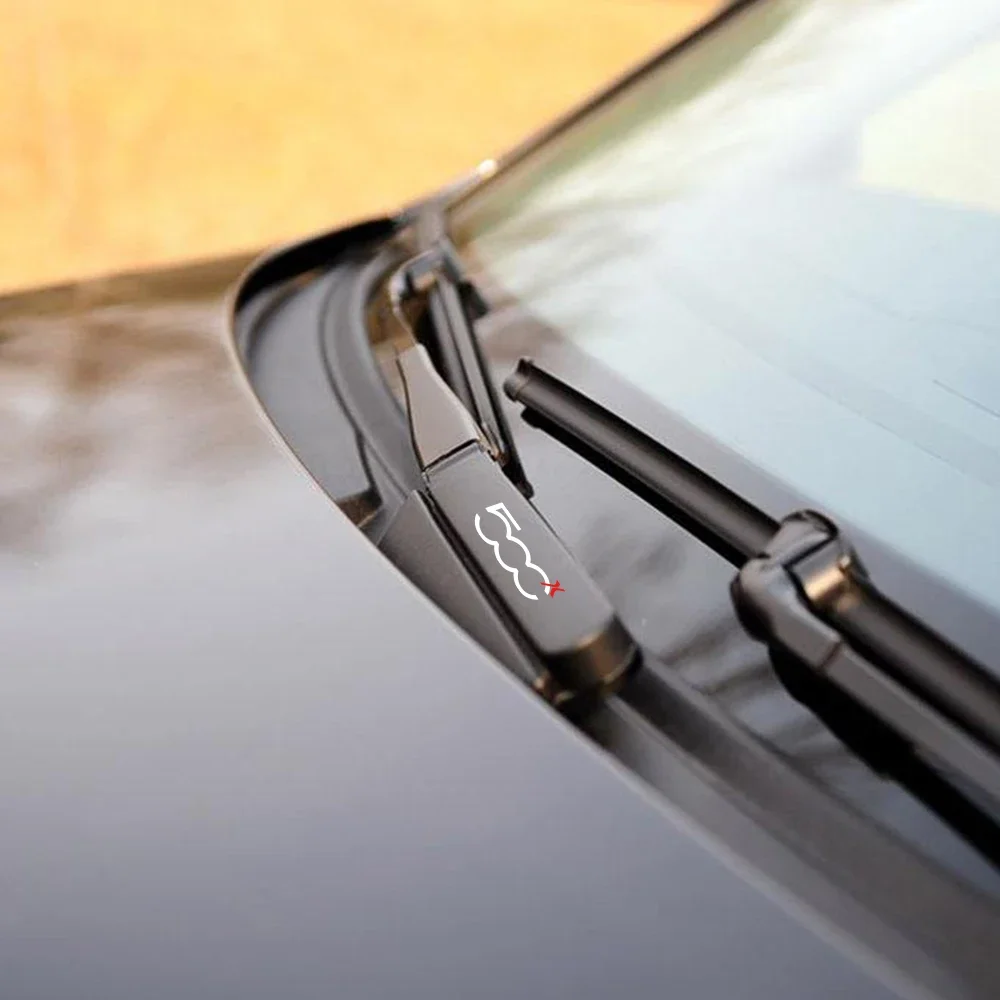4PCS 2025 Car new Window Wiper Sticker For Fiat 500 500C 2012 500X 500L Abarth 695 Reflective Auto Sport Decor Decal Tuning Accessories