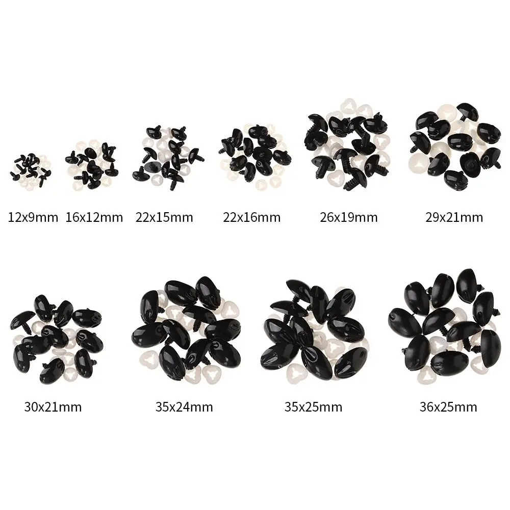 Tool DIY 10pcs Craft Plastic Toys DIY Doll Noses Dolls Accessories Safety Noses Parts Oval Nose smile