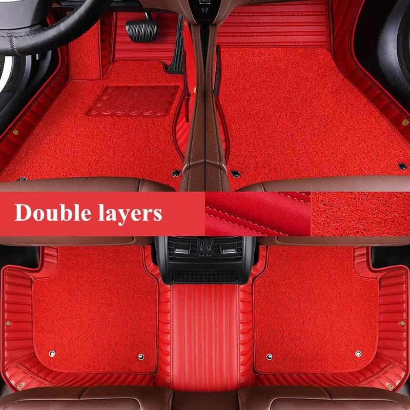 Good quality! Custom special car floor mats for Toyota Land Cruiser 100 5 seats 2007-1998 waterproof double layers carpets rugs