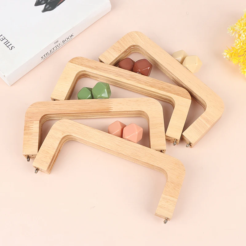 20Cm Nature With Candy new Resin Big Ball 2025 Clasp Solid Wooden Purse Frame Screws Inside Wood Bag Handle Frame Purse Accessories