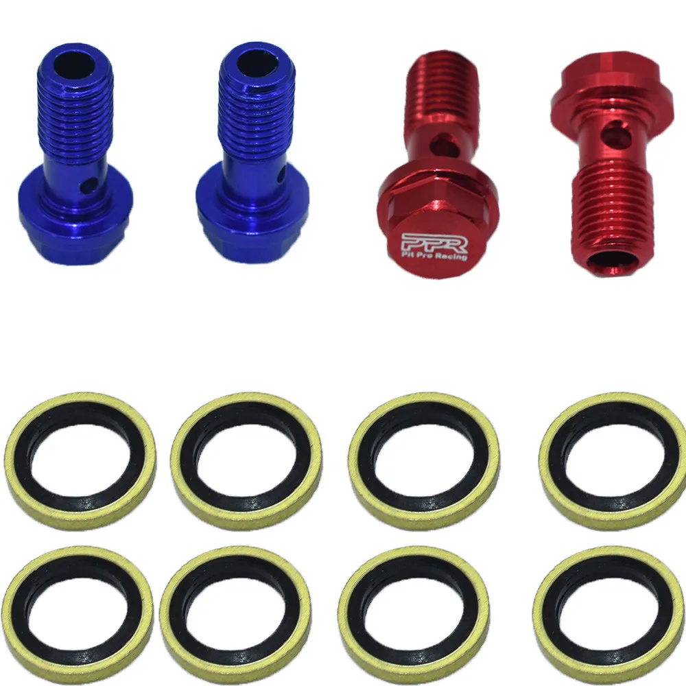 Brake and Hydraulic Clutch Oil Hose Fuel Hose oil cooler Refitting aluminum M10 Bolts For Connector End smile