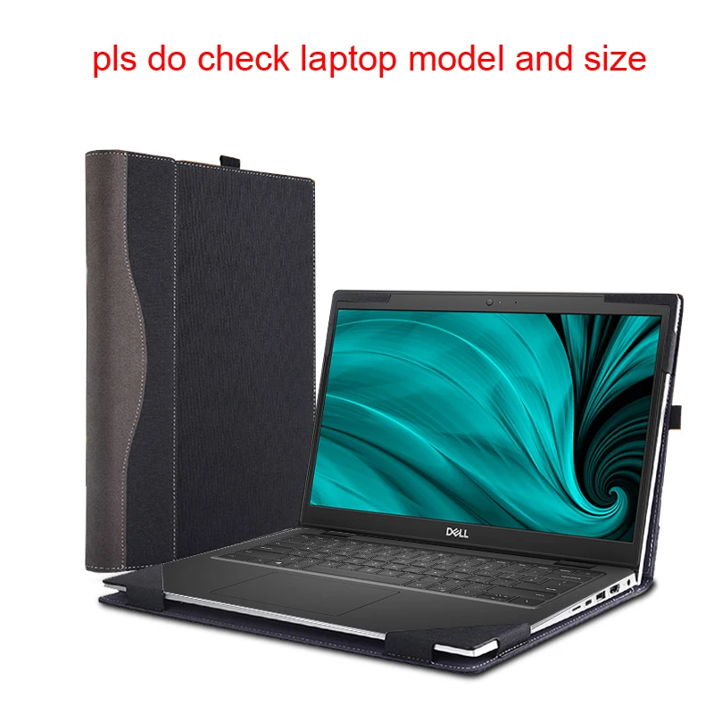 For Detachable Dell Case Latitude 3420 Laptop Notebook Sleeve 14 Pu Cover Bag Protective Skin Stylus smile