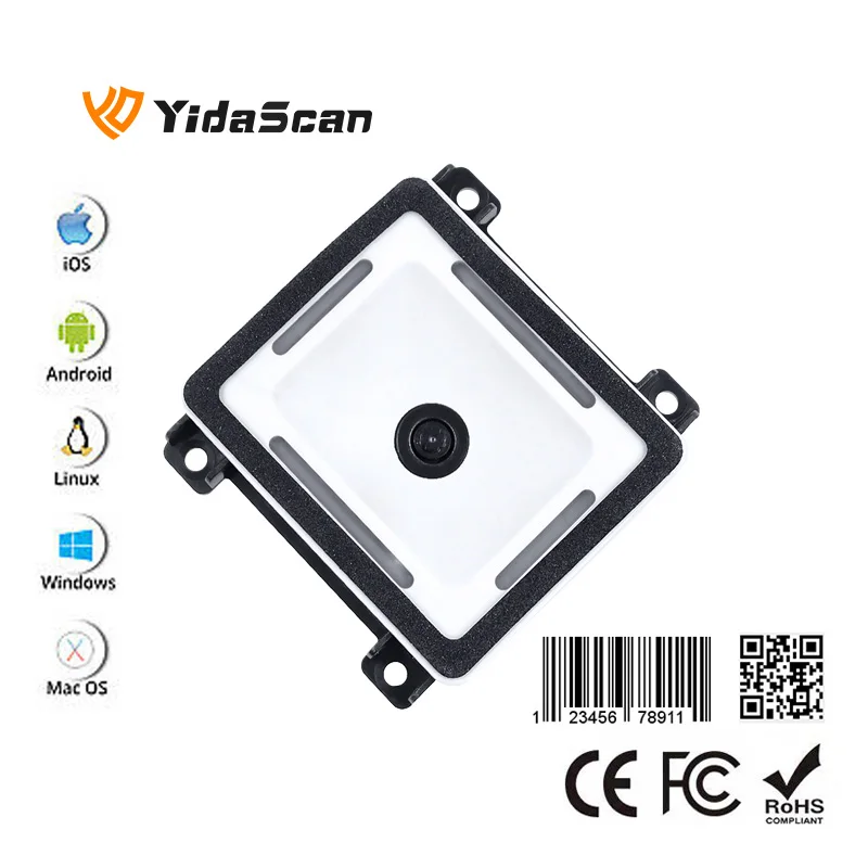 YidaScan FM700 Ultra-thin OEM Scanner 1D 2D QR Code Reader Barcode Scan Module Scan Engine USB RS232 Wiegand for Kiosk Turnstile