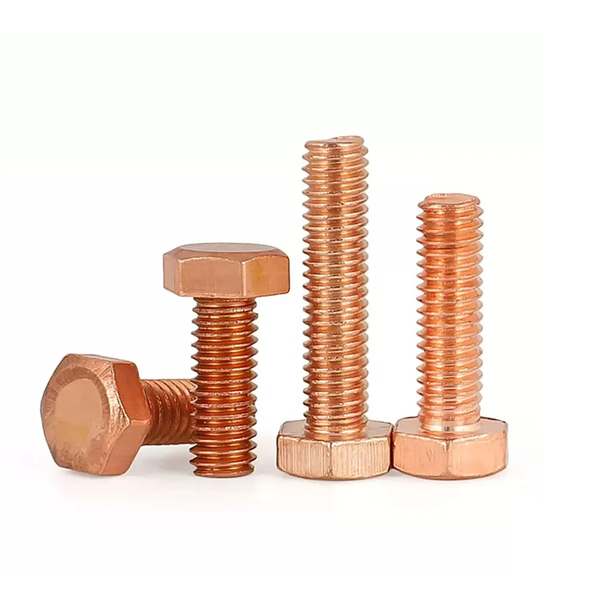 Hexagonal Red Copper Outer Screw/Electrolytic Copper Bolt M3-M14 smile