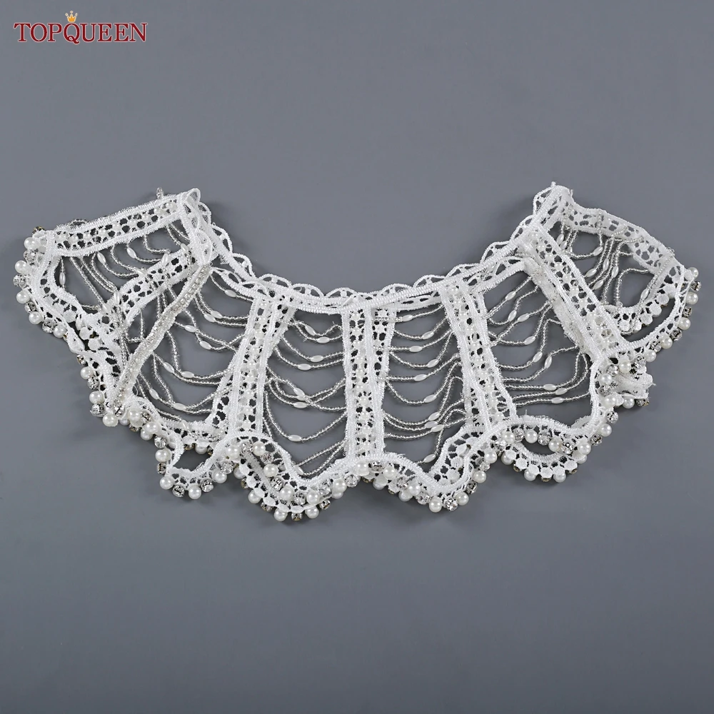 Bridal Wedding TOPQUEEN Wraps Jacket Sexy Pearls Crystal Cutout Design Body Chain For Women Bridal Cape Cloak Jacket SG21 smile