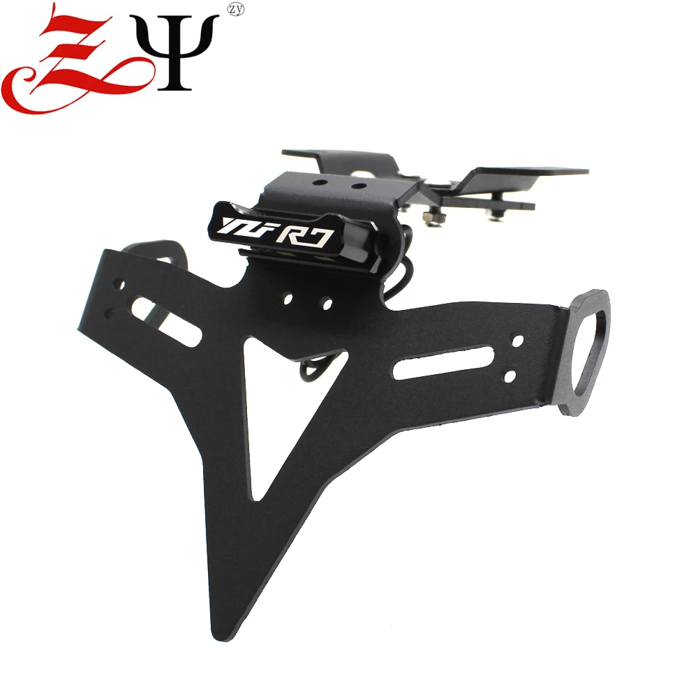 Motorcycle License Plate Holder LED Light For YAMAHA YZFR7 YZF R7 2021-2022 MT07 Rear Tail Tidy Fender Eliminator Kit Bracket