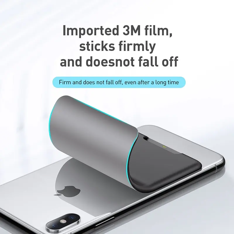 Baseus Silicone Phone Card Case Cell Phone Back Cover ID Card Holder Slim Case Sticker for iPhone X Xs XR Samsung
