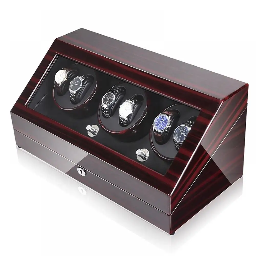 6+7 Luxury Watch Winder with Lock 13 Slot Fashionable Watches Display Box That Rotatable Mechanical Watch Household Watch Box