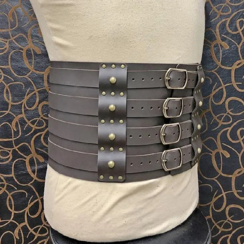 Ages Wide Middle Vintage LARP Belt Men Knight Armor Medieval Viking Pirate Costume For Adult Cosplay Fancy Prop Accessory Armour smile